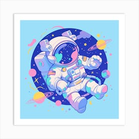 Astronaut In Space 20 Art Print