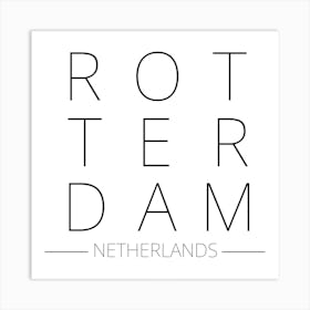 Rotterdam Netherlands Typography City Country Word Art Print