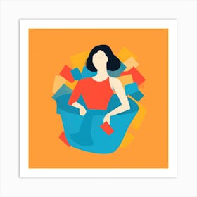 Woman Sitting In A Chair Art Print