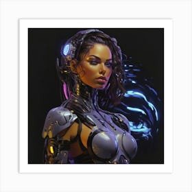 Futuristic Woman 1 Art Print