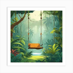 Graphic Design Jungle Swing Art 3 Art Print