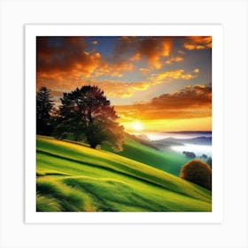 Sunset In The Countryside 38 Art Print