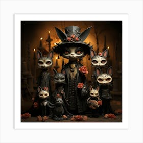 Cat Family Art Print