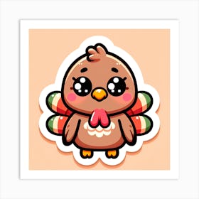 Thanksgiving Turkey Sticker 1 Art Print