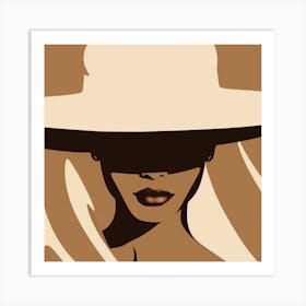 Woman In A Hat 33 Art Print