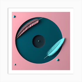 Feathers On A Record Art Print
