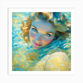 Girl In The Waterbury u Art Print