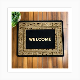 A Photo Of A Door Mat With A Welcome Mat Pattern 2 Art Print