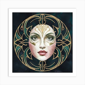 Woman'S Face 15 Art Print