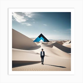 Man In The Sand 10 Art Print