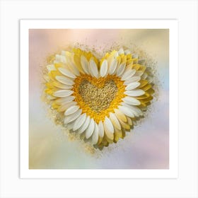 Heart Shaped Daisy 1 Art Print