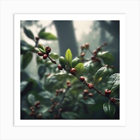 Coffee Tree In The Forest Art Print