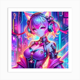 Cat girl cosplay Art Print