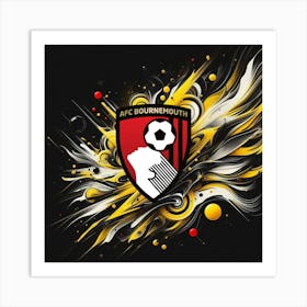 A.F.C. Bournemouth Logo Wall Arts 25 Art Print