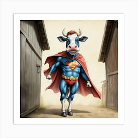 Super Cow 3 Art Print