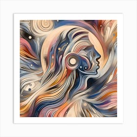 Abstract Of A Woman 4 Art Print