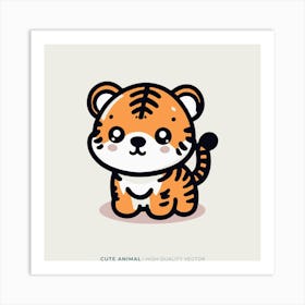 Cute Tiger 10 Art Print