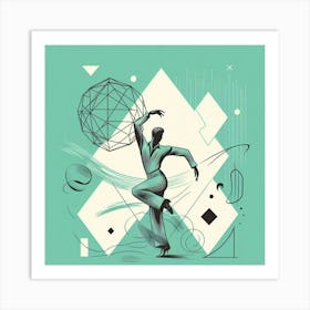 Dancer With A Ball Art Print