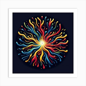 Colorful Explosion 1 Art Print