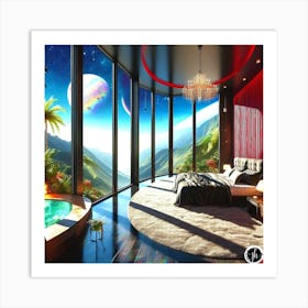 Galaxy Bedroom 2 Art Print