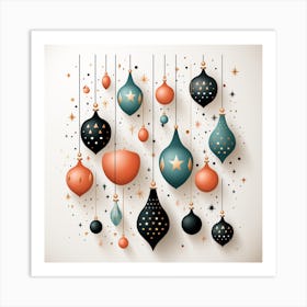 Christmas Ornaments 8 Art Print