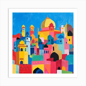 Abstract Travel Collection Delhi India 3 Art Print