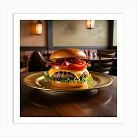 A Juicy Burger Art Print