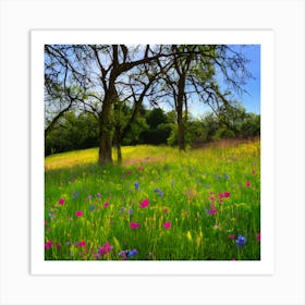 Wildflowers In The Meadow 1 Art Print