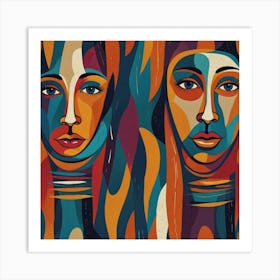 Women'S Faces 3 Art Print