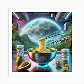 Neoguri Nebula Noodles Davao Scifi Art Print