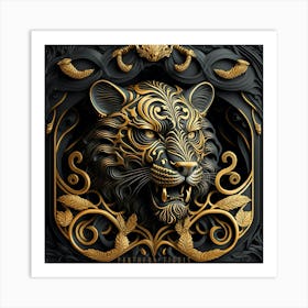Golden Tiger Art Print
