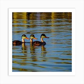 Ducks In The Water 1 Art Print