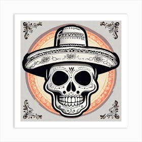 Day Of The Dead Skull 23 Art Print