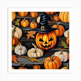 Halloween Pumpkins 19 Art Print