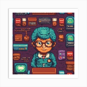 Pixel Art 38 Art Print