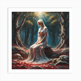 Lady Of The Woods Art Print