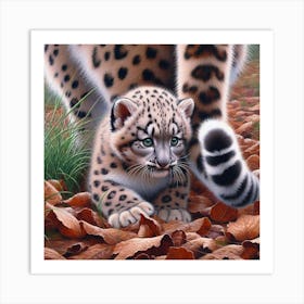 Snow Leopard Cub 1 Art Print