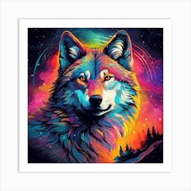 Wolf Painting 4 Art Print