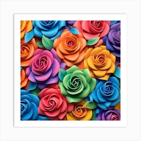 Colorful Roses 1 Art Print