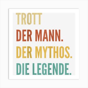 Funny German First Name Design Trott Art Print