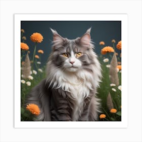 Coon Cat Art Print