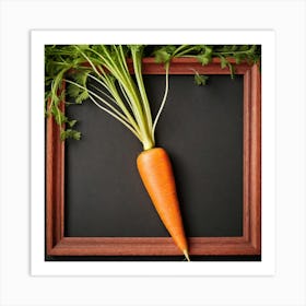 Carrot In A Frame 1 Art Print