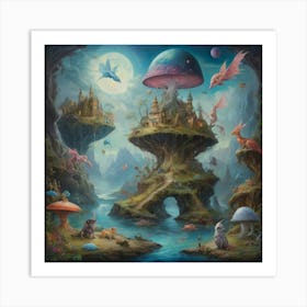 Fairytale Island Painting Art Print