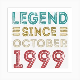 23 Year Old Legend Since October 1999 23rd Birthday Vintage 1 Art Print