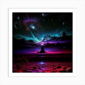 Psychedelic Landscape Art Print