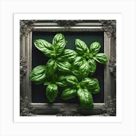 Basil In A Frame 1 Art Print