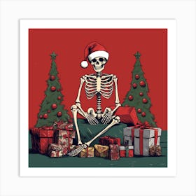 Merry Christmas! Christmas skeleton 31 Art Print