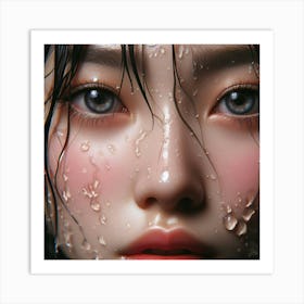 Wet Face Art Print