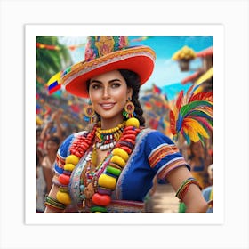 Colombian Woman 1 Art Print