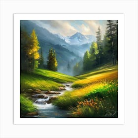 Landscape Painting 217 Art Print